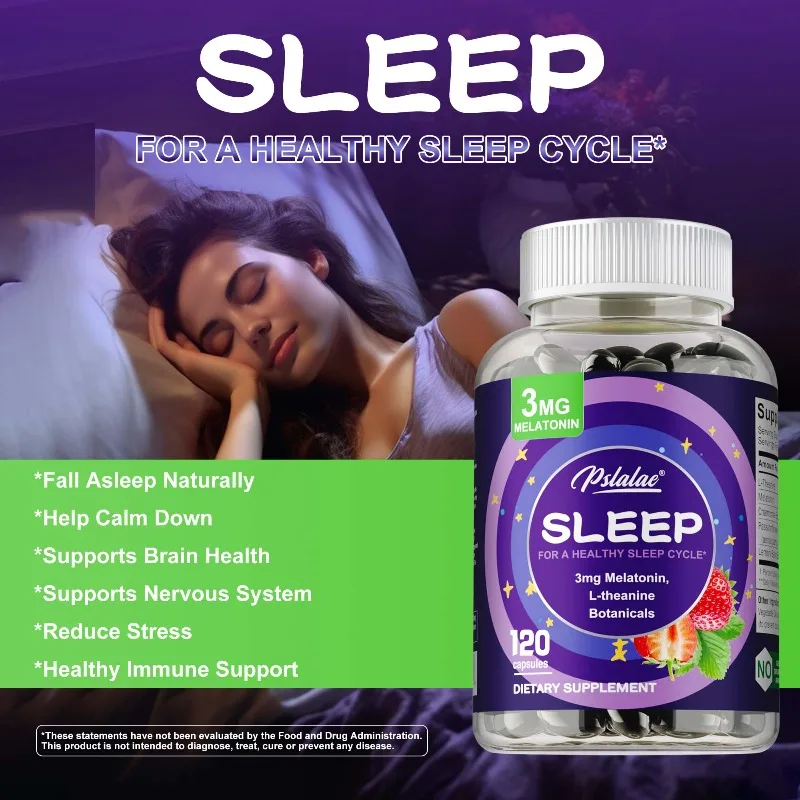 Sleep Supplements - Relieve Insomnia Healthy Sleep Quality Deep Sleep Stress Relief