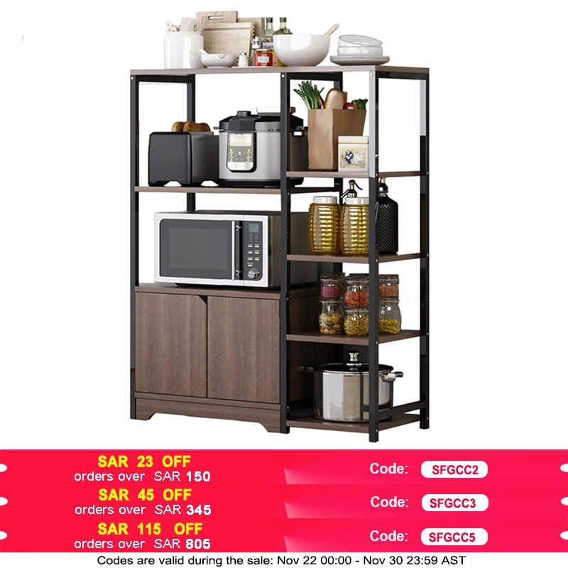 Coffee Corner Coffee Cabinet Kitchen Cabinet  Multi-Function Sideboard Landing Microwave Oven Shelf Household Space-Saving