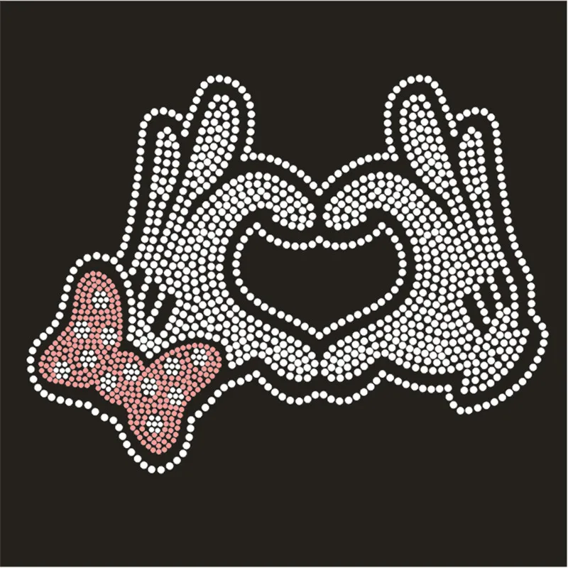 

Iron On Rhinestone Transfer Designs Hot-Fix Crystal Stickers Garment Appliques For Clothing Custom Bling Strass For Craft