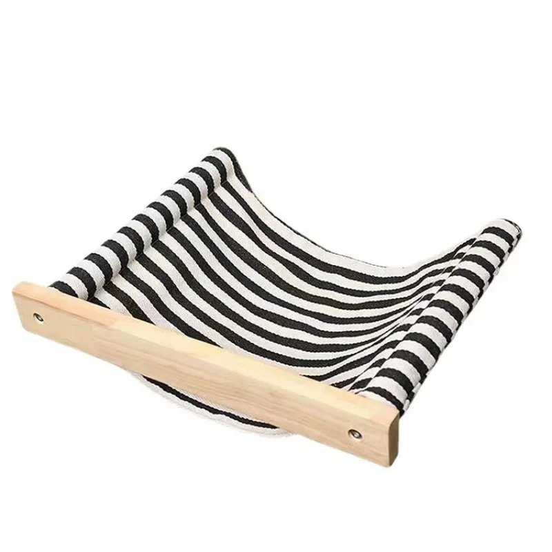 

Solid wood wall-mounted cat nest, balcony window wall-mounted cat hammock, cat climbing frame