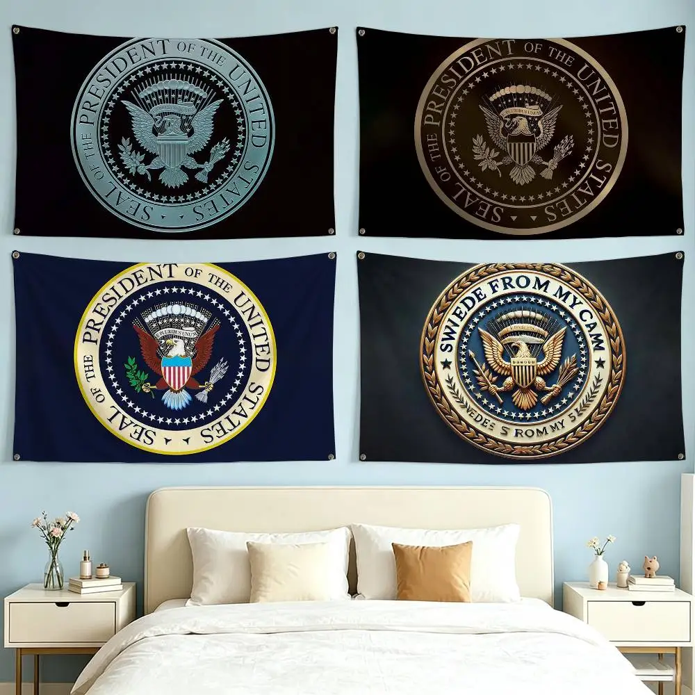 S-Seal Of The P-President  Flags for Bedrooms Home Decor Items Outdoor Decors Garage Decoration Flaga