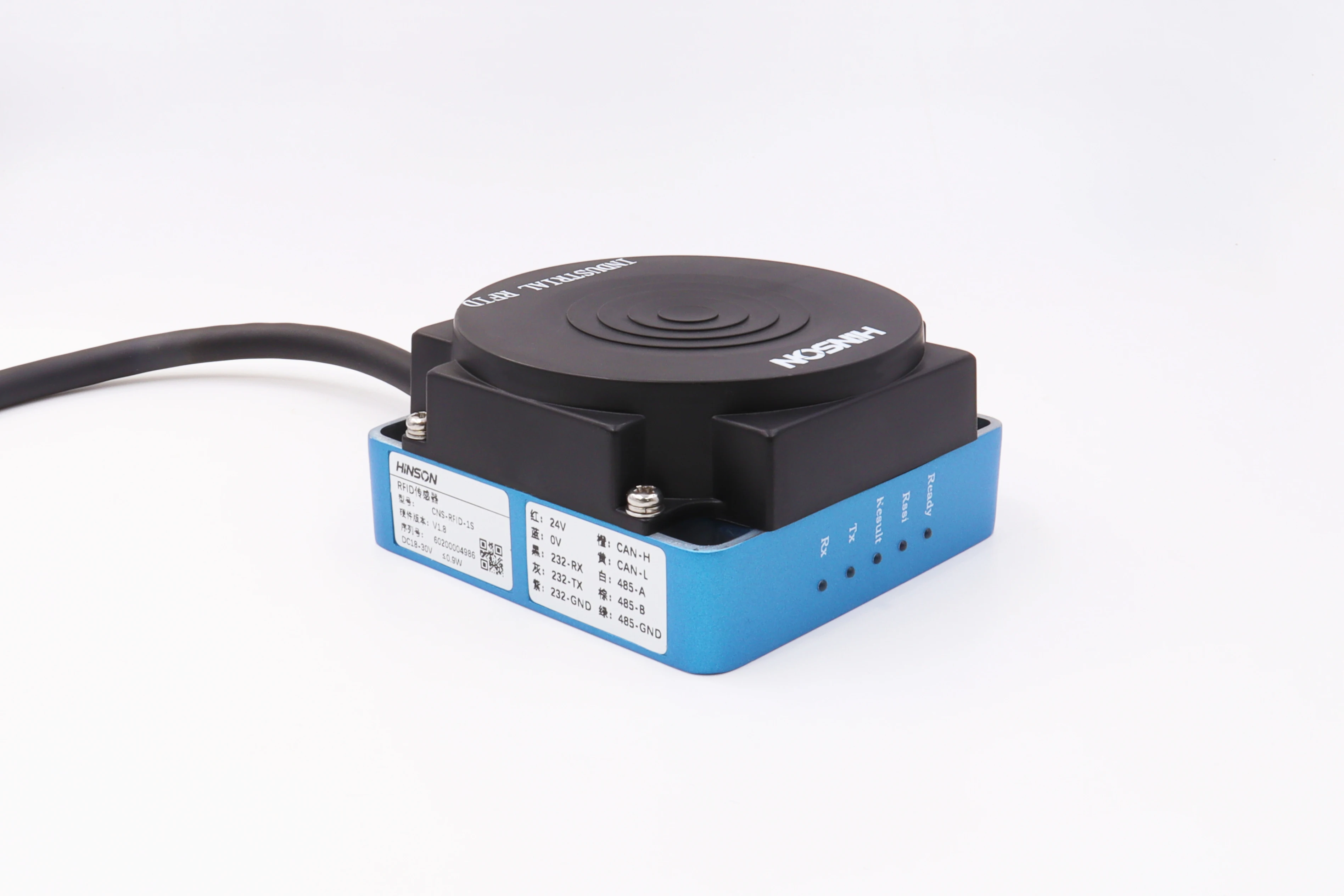 Leitor RFID Hinson de alto desempenho IP54 ISO15693 com sensor de posição 4Byte 8Byte 3m/s Excelente desempenho de custo