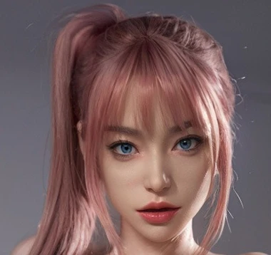 

Physical Silicone Doll Single Head, Implanted Hair, Movable Jaw, Mouth Channel , M16 Screw