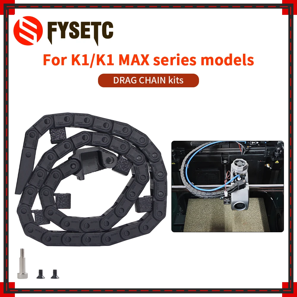 

For K1 MAX Drag Chain Detachable Plastic Cable Chain Convenient Opening Type 6X10MM 3D Printer Accessories
