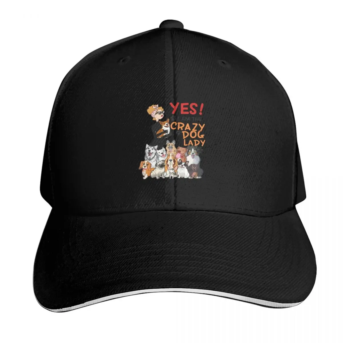 

I Am The Crazy Dog Lady Baseball Cap Luxury Man Hat Icon Snap Back Hat Women's Beach Men's