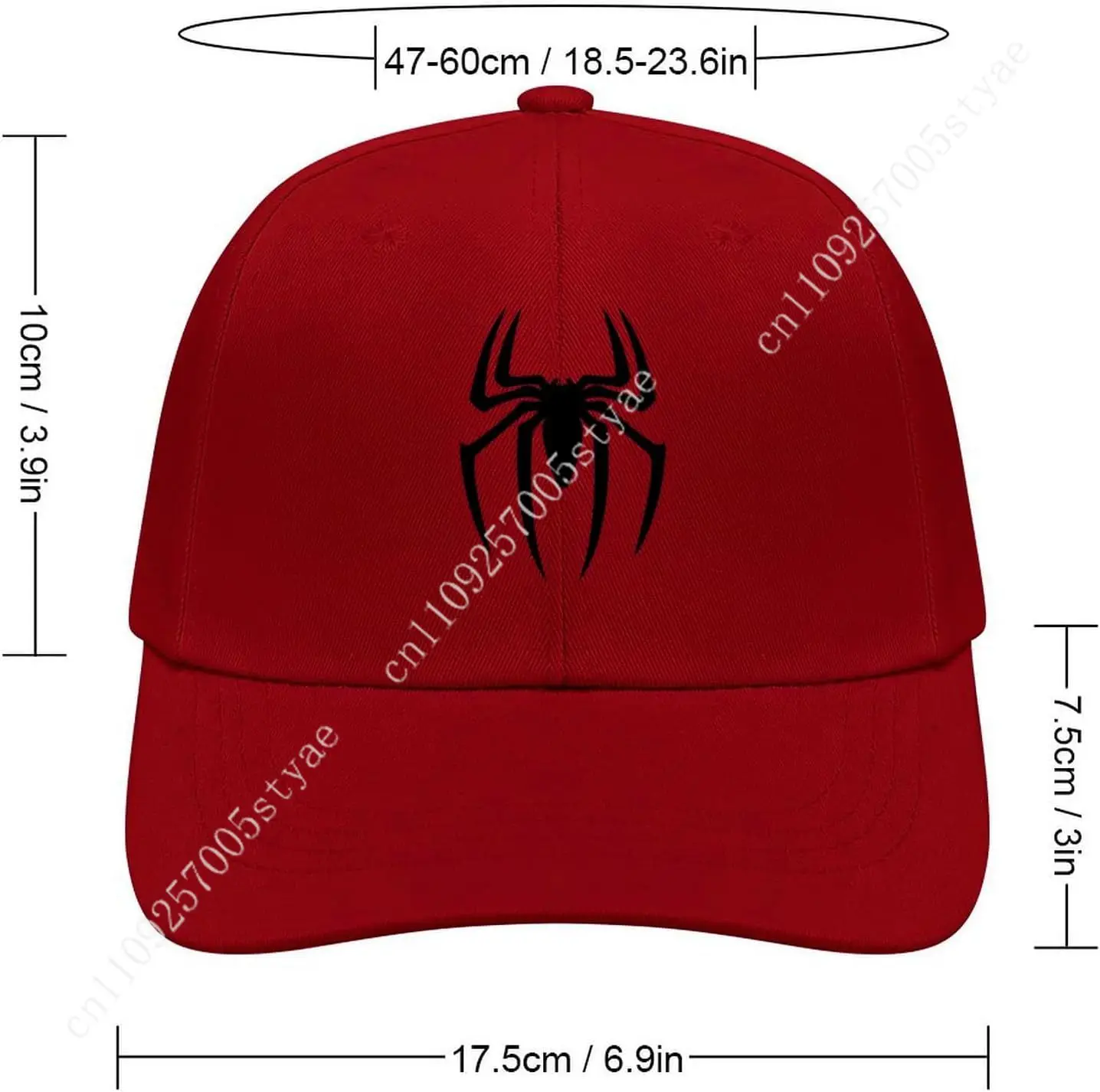 

Marvel Spider Pattern Red Vintage Baseball Cap Men Women Adjustable Sports Dad Hat