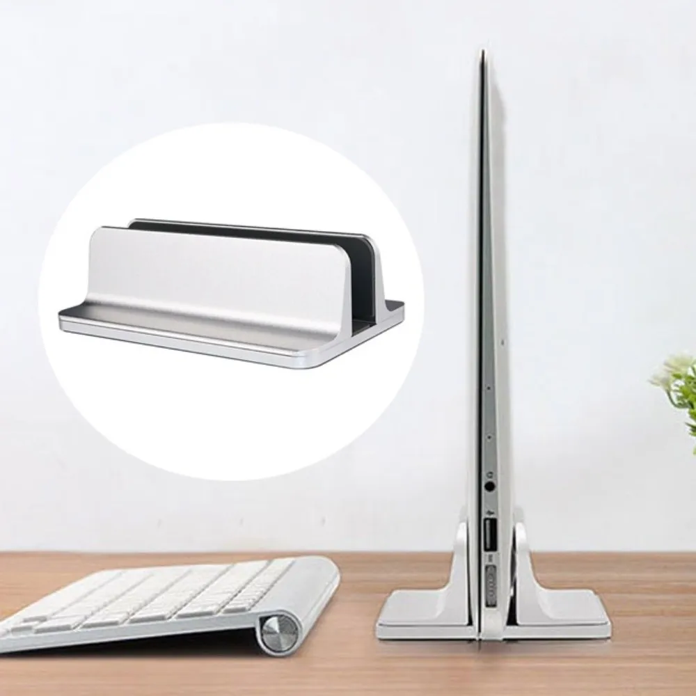 Space-Saving Vertical Laptop Stand Adjustable Heat Dissipation Aluminum Laptops Holder Stable Rust-proof Desktop Notebook Dock