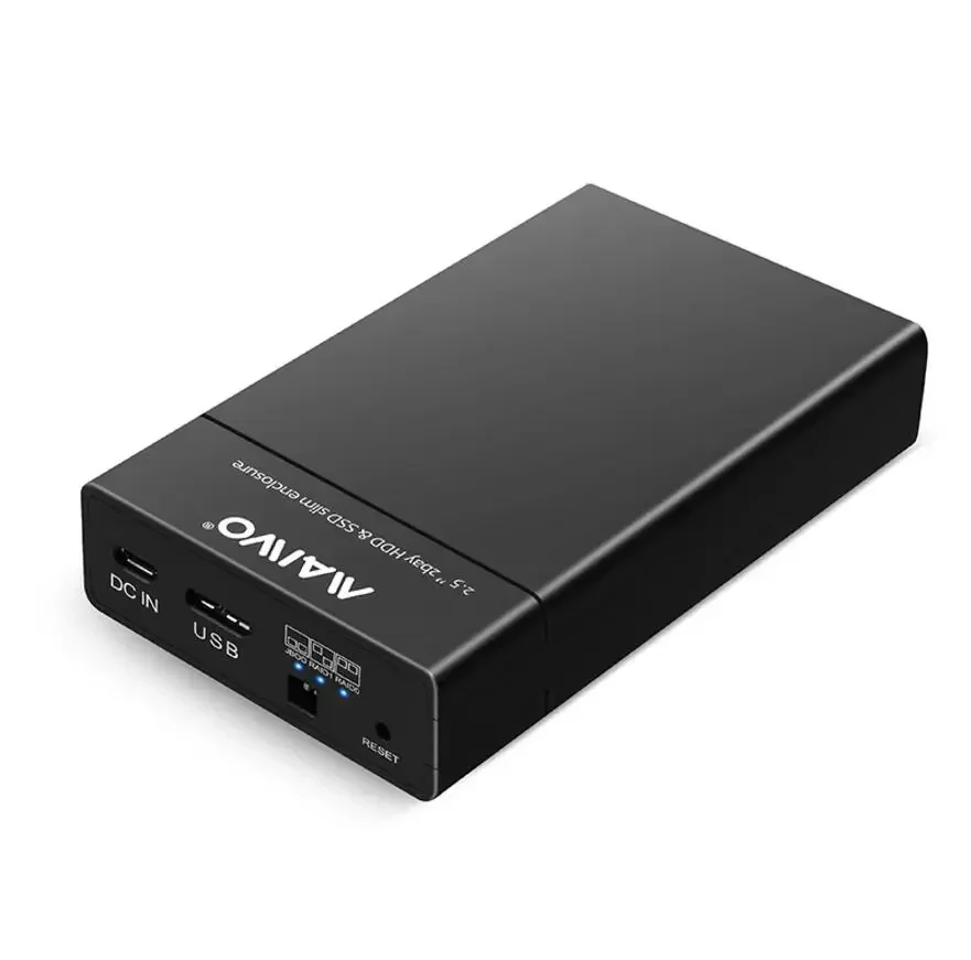 Fast speed 2 Bay USB3.0 HDD Enclosure dual 2.5 Inch Hard Disk Drive Raid Enclosure Storage RAID0 RAID1 JBOD WIN8 Win10 MAC