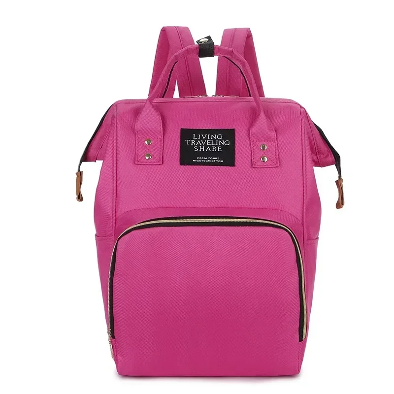 Mochila leve de nylon feminina cor contrastante, mochila multifuncional para mamãe, grande capacidade, casual, novo, venda quente, 2024