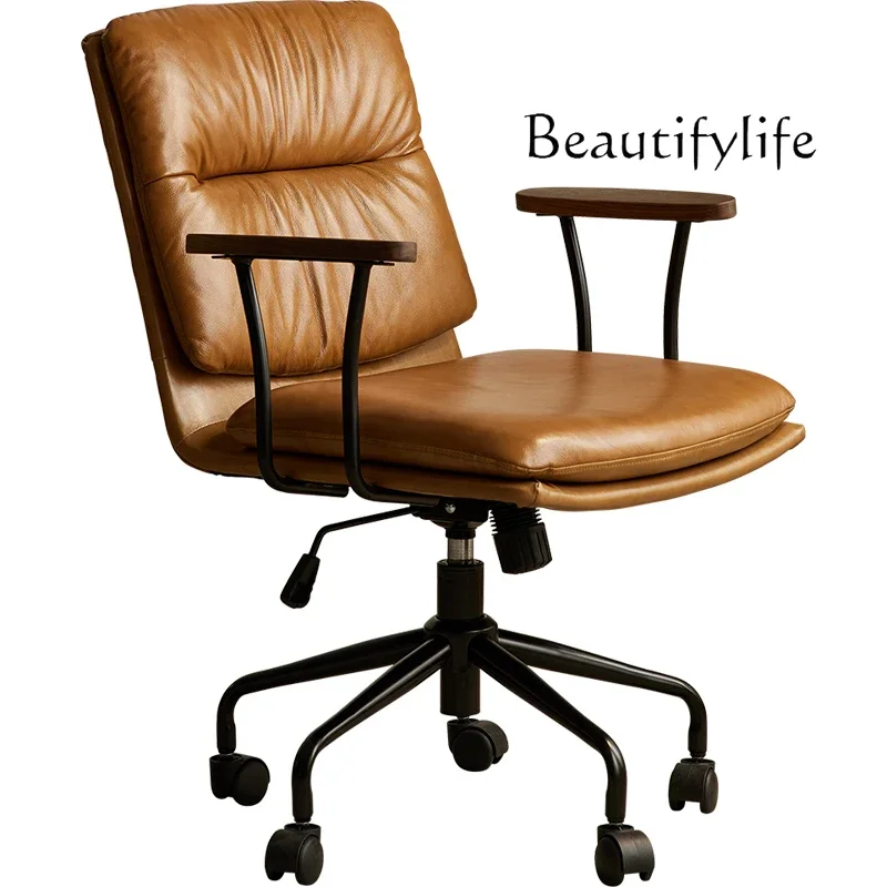 

Black walnut book chair Computer chair Ergonomic office book chair Comfortable and sedentary backrest Lifting and rotating