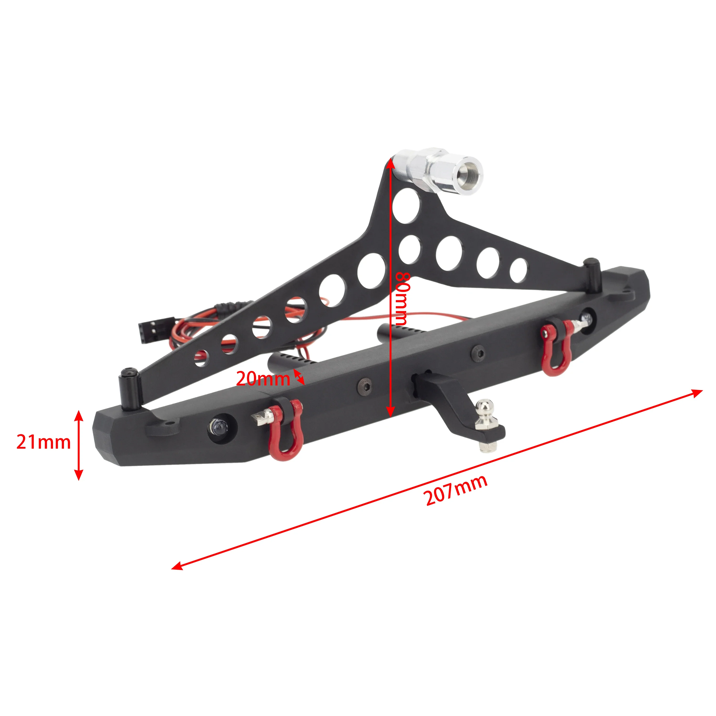 Metal Front Bumper for 1/10 RC Crawler TRX-4 Defender Axial SCX10 SCX10 II iii 90046 90047 AX103007 view 6
