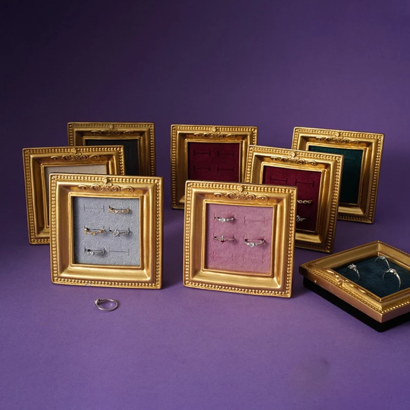 

Кольца, ювелирные изделия, стеллаж, изысканная мини-витрина для ювелирных изделий, подставка в стиле ретро, держатель для хранения колец, реквизит для показа живых фотографий