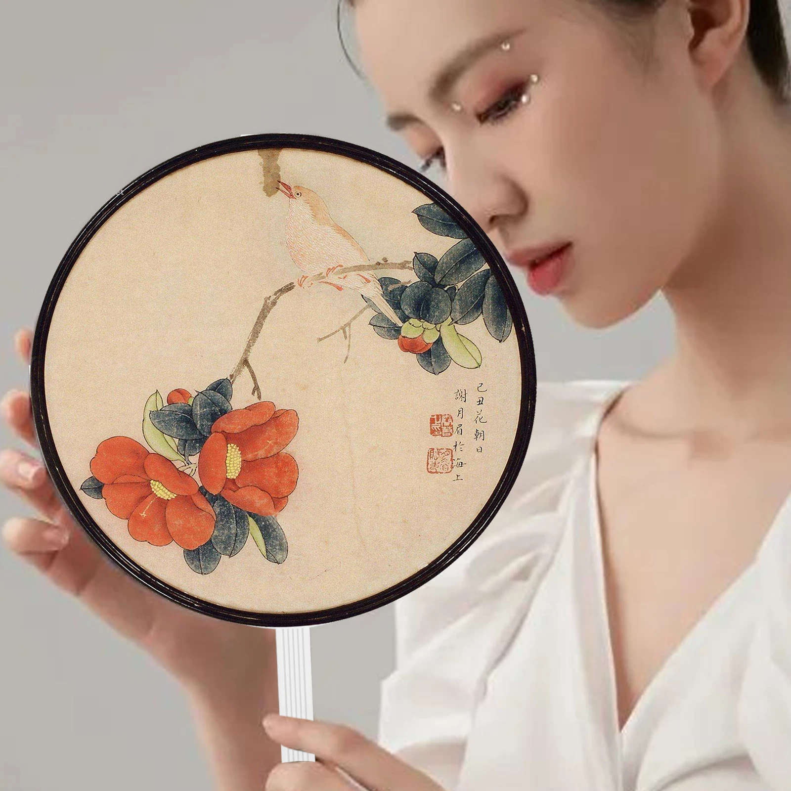 

20pcs Plastic Fan Hand Frame Craft Kit Blank DIY Handheld Fan Material Unfinished Decorative Chinese Art Model