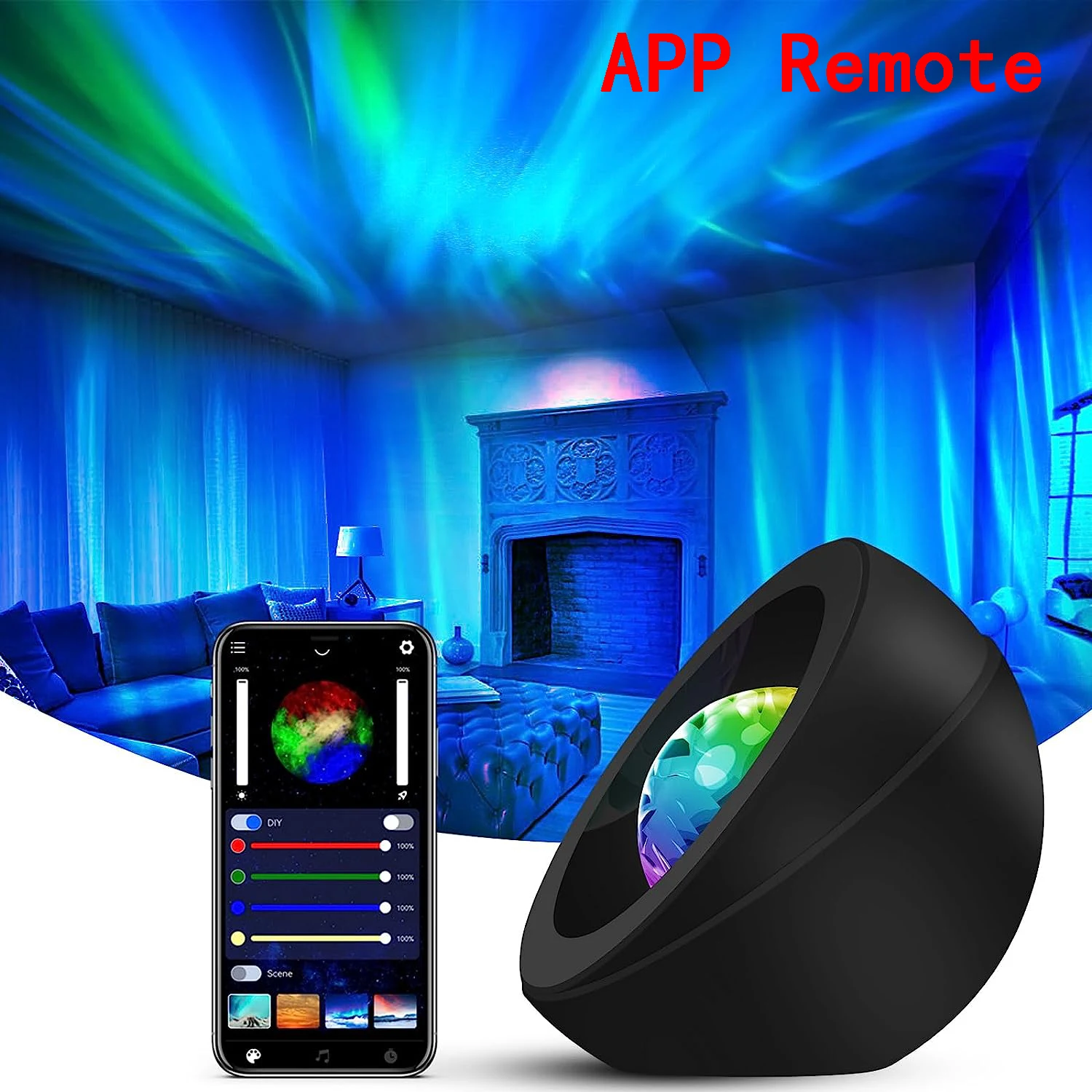 LED Aurora Projector APP Remote Night Light with Timer Galaxy Projector For Bedroom Kids Decoration Home