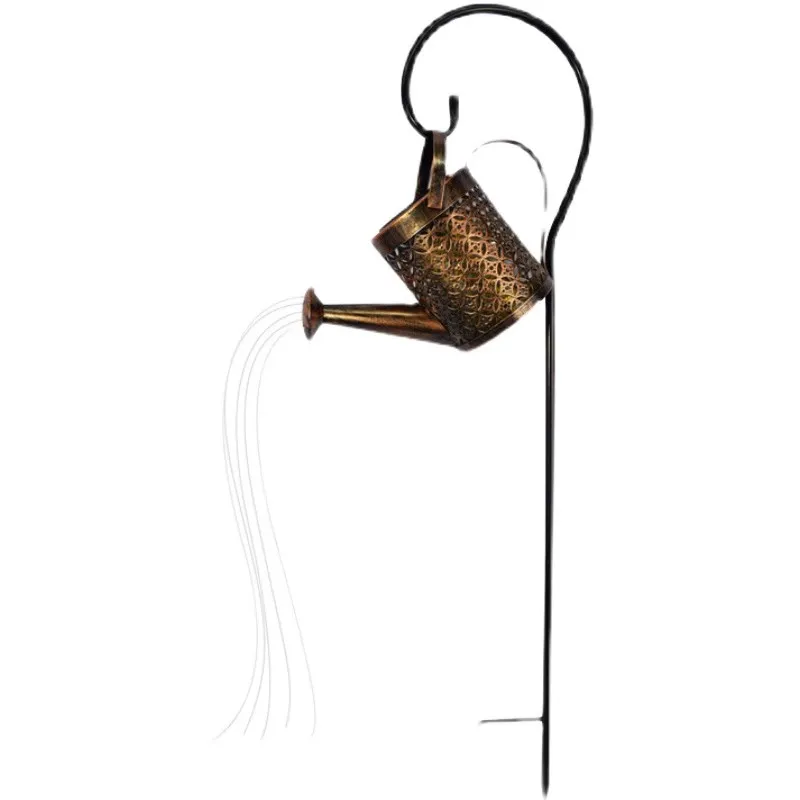 

American country wrought iron flower insert outdoor solar garden floor insert decorative vine climbing frame