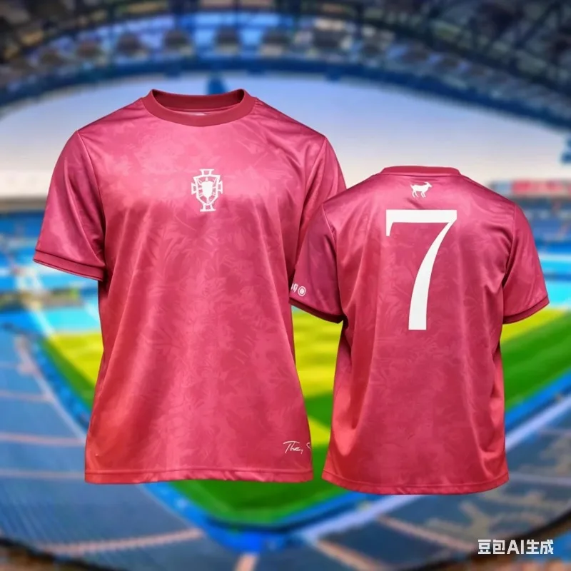 2026 Sommer Neue Familien-Kollektion Cristiano Ronaldo Gedenk-Fußballtrikot T-Shirt für Erwachsene Männer Kinder Atmungsaktives Spezial-Set – Detail 5