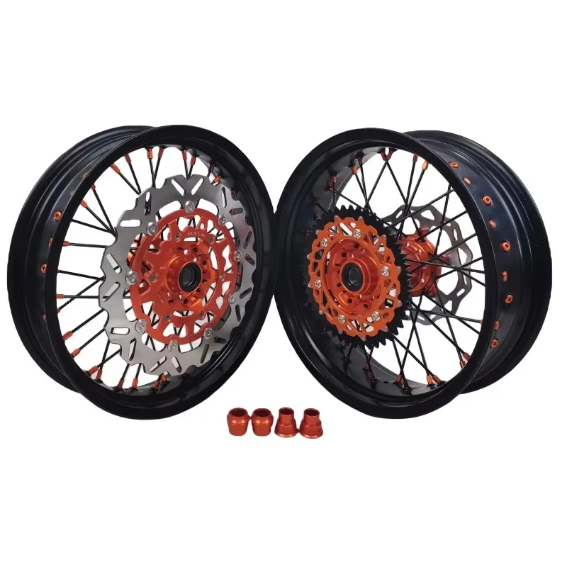 

【2025】Fast Delivery Dirt Bike Supermoto Wheelsets New Rims And Hubs For EXC/SXF 2024 Motorcycle Accessories And Parts