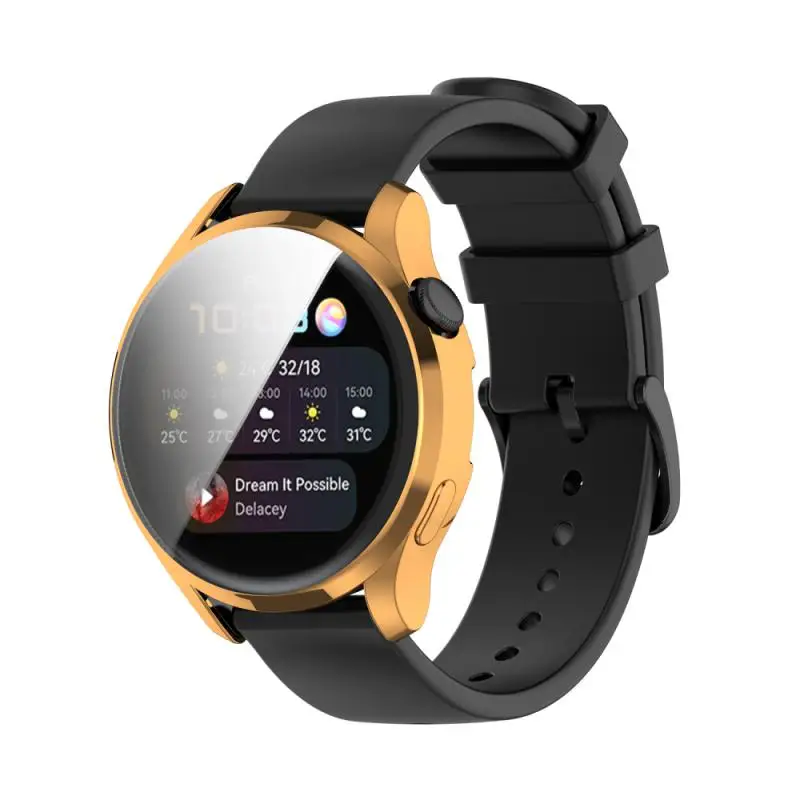 Watch Screen Protector Waterproof Electroplated For Huawei Watch3 Watch Protective Case Dust-proof Tpu Watch Accessories