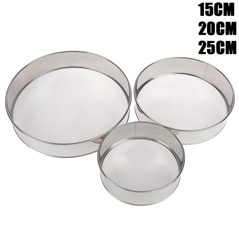 Kitchen Fine 60# Mesh Flour Sifter Stainless Steel Flour Sieve Strainer Sifter
