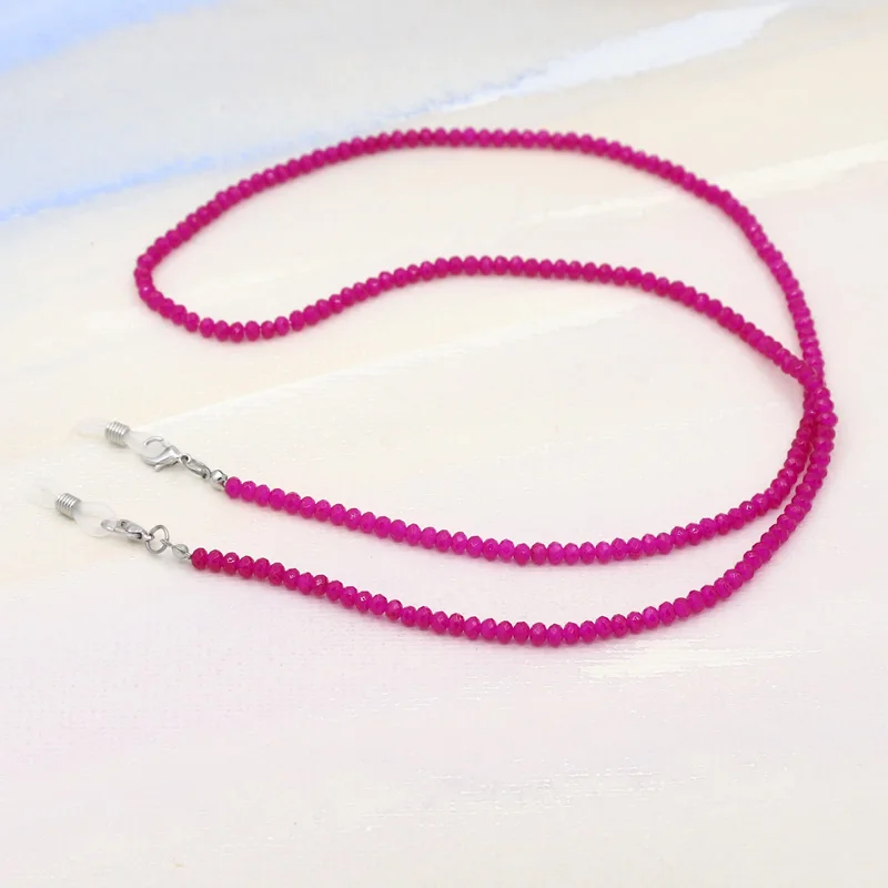 Women Jewelry Glasses Chain Fashion Multicolor Crystal Beaded Sunglasses Chain Anti-loss Lanyard Phone Chain Strap