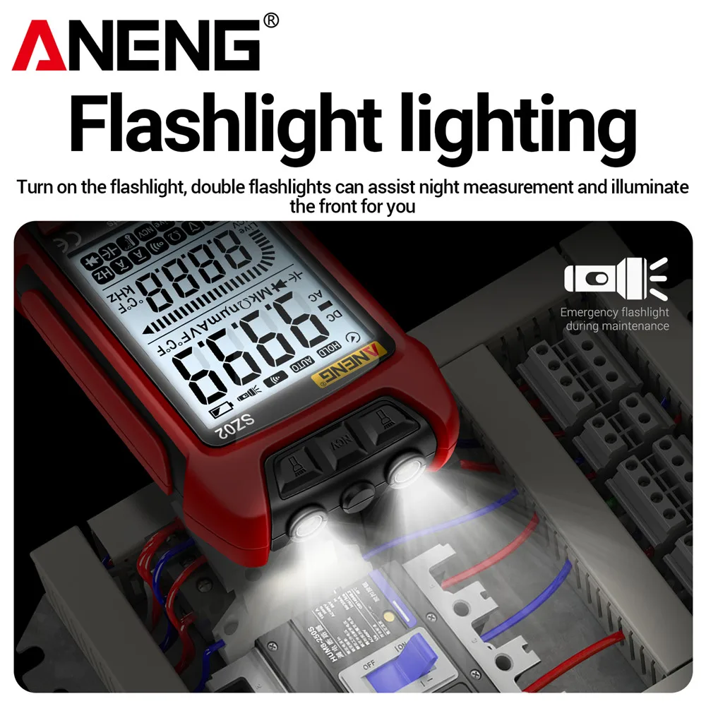 ANENG  Digital Multimeter Smart AC/DCVoltage Capacitance Meter 6000 Counts Auto Electrical Temp Resistance Transistor Test tools