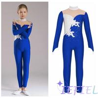 Children Girl Ballet Dance Sport Workout Dancewear Acrobatics Gymnastics Jumpsuit Full Body One Piece Figure Ice Skating Costume