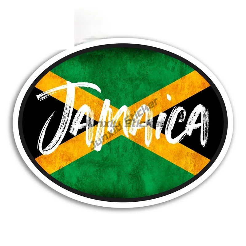 Jamaica National Flag Car Sticker Windshield Bumper Tuning Laptop Trunk Fridge Vinyl Decal