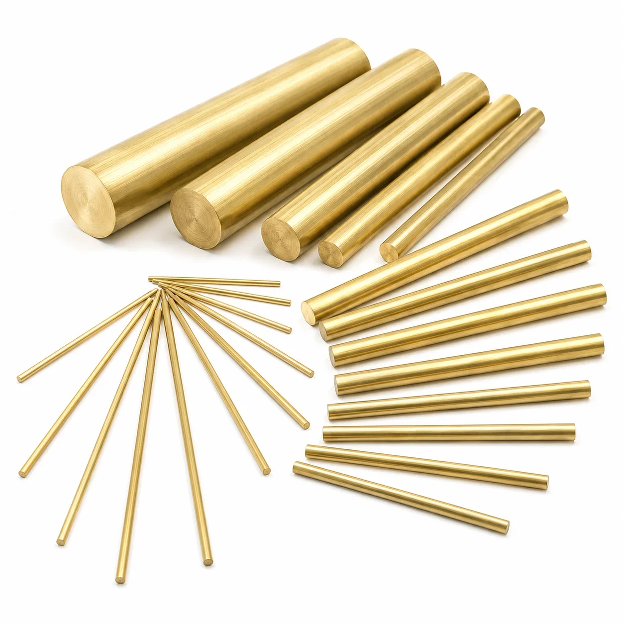 2/3/4/5/6/8-20mm Hardware Brass Round Bar Rod For DIY Knife Handle Material Circular Wire Tube Modelmaking Brass Rod