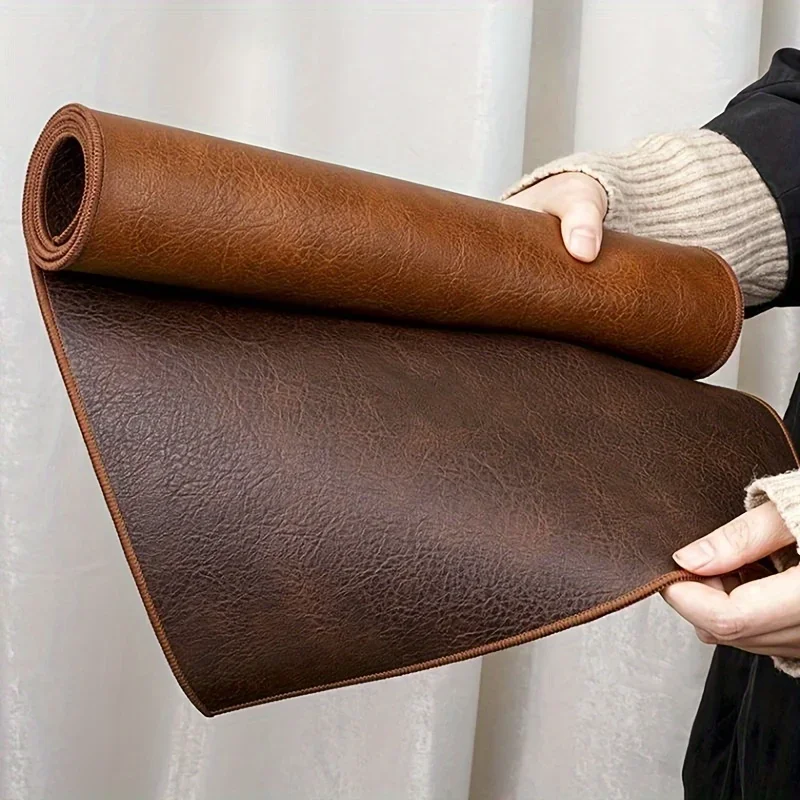 

Luxury Faux Leather Tea Table Runner - Double-Sided Design for Zen-Inspired Table Decoration and Accessories