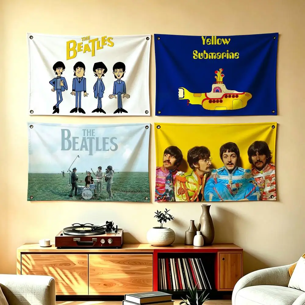 Rock Band The Beatles Flags for Bedrooms Home Decor Items Outdoor Decors Garage Decoration Flaga
