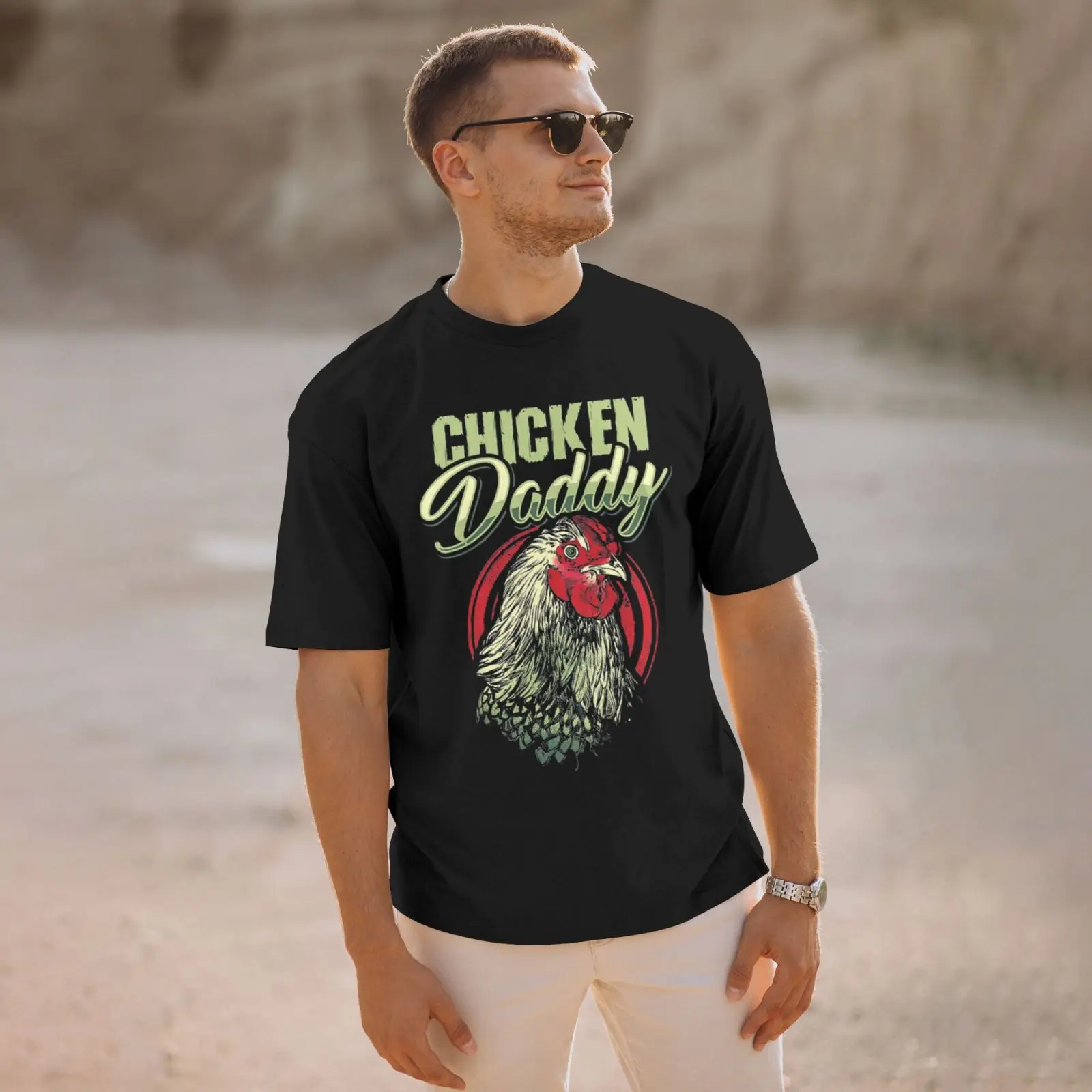 Cock Print Washed Cotton T 남성 여성 힙합 음악 티셔츠 패션 반팔 티셔츠 여름 오버사이즈 티셔츠 탑