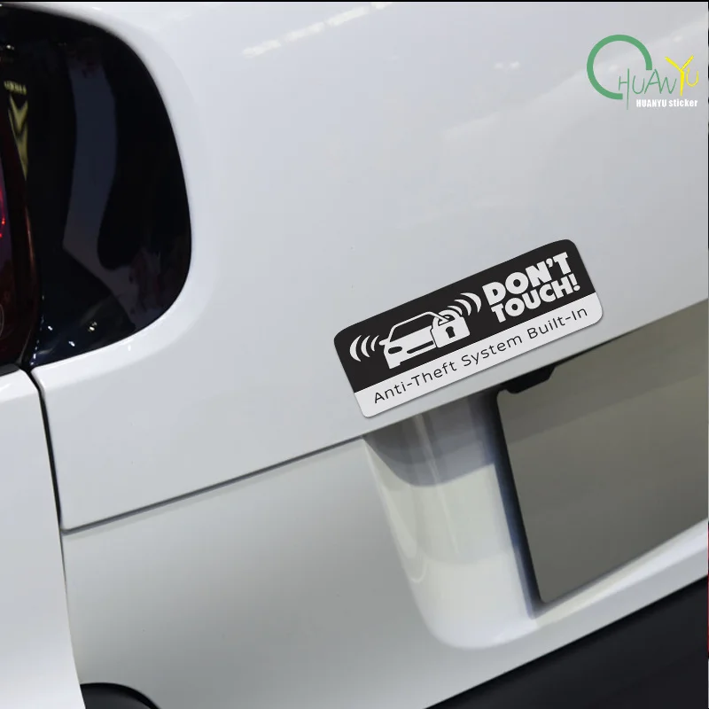 Anti-theft system reminder car sticker; kick plate open reflective sticker warning waterproof creative sticker