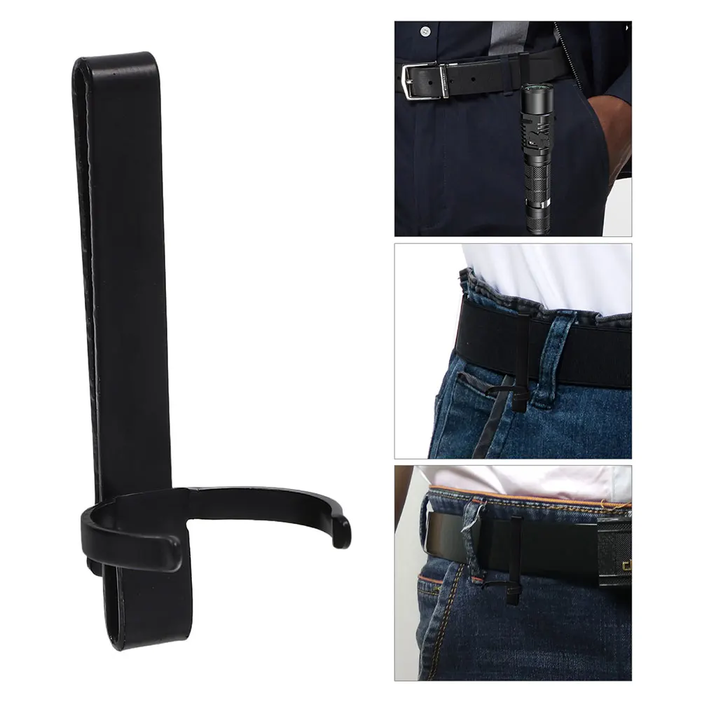 

2 pcs Flashlight Belt Clip Metal Waist Holder Adjustable Flashlight Support Sturdy Bracket Clamp Pocket Torch Pen Keychain