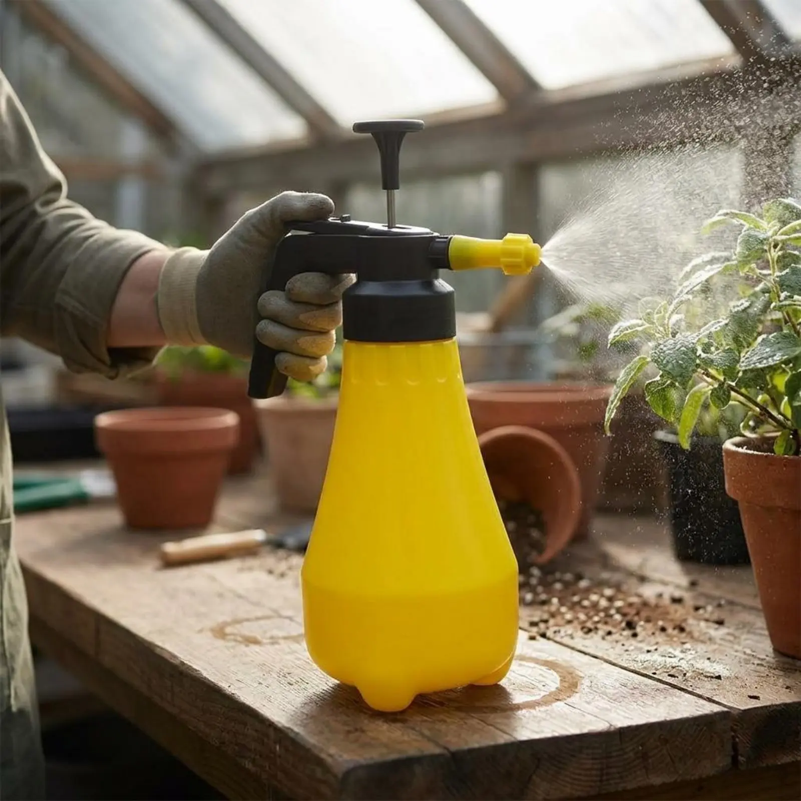 

1.8 L Alkali Resistant Pressure Sprayer Large Capacity Corrosive Resistant Spray Bottle Chemical Spray Bottle for Garden