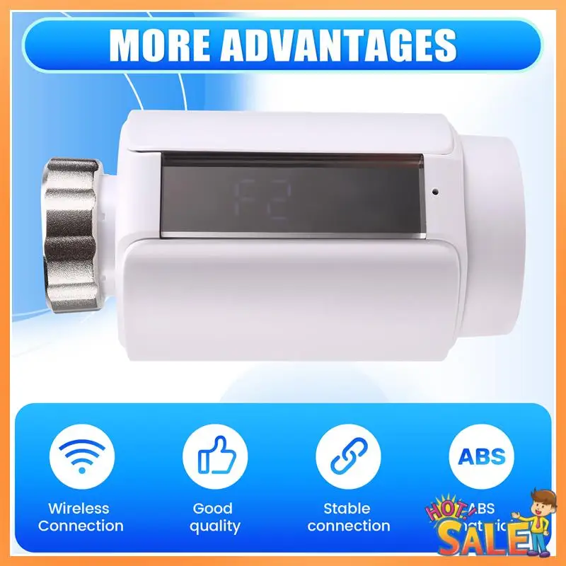 AB68 Tuya Zigbee Smart Thermostat Remote Automatic Wifi Temperature Control Valve Supports Alexa