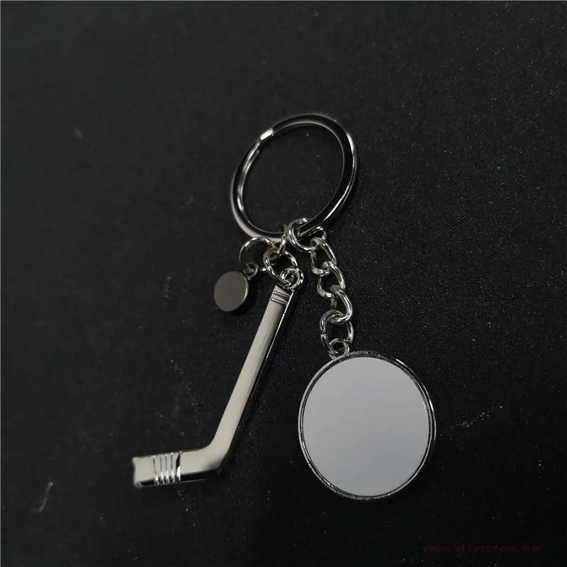 

sublimation blank new Hockey keychains key ring consumables 25pcs/lot