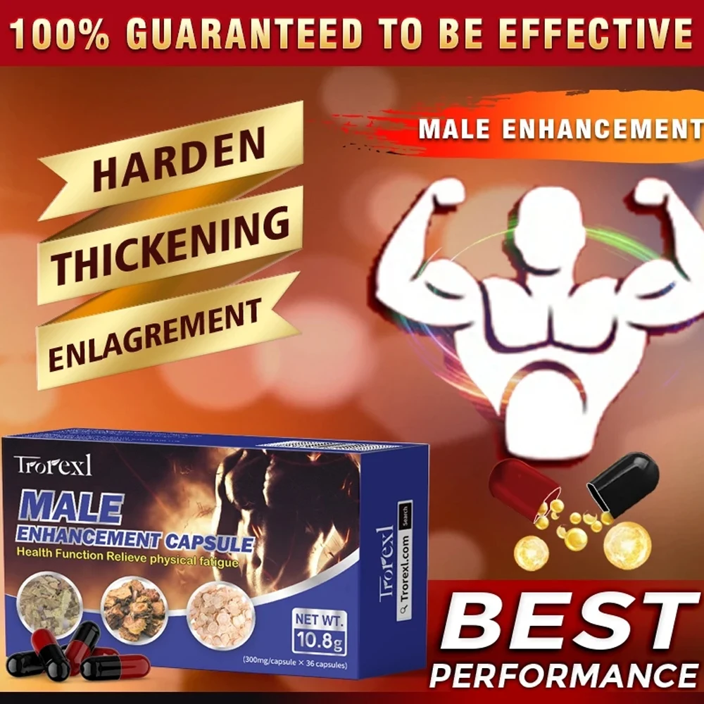 Trorexl Male Enhancing Supplement with Horny Goat Weed- Muscle Builder Enlargement Pills - Natural Test Booster