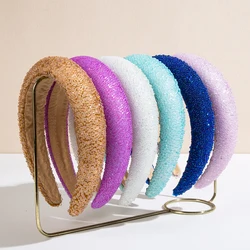 Korean Version Of New Sponge Material With Transparent Crystal Headband For Women's Wersatile Wide Brimmed Hair Accessories