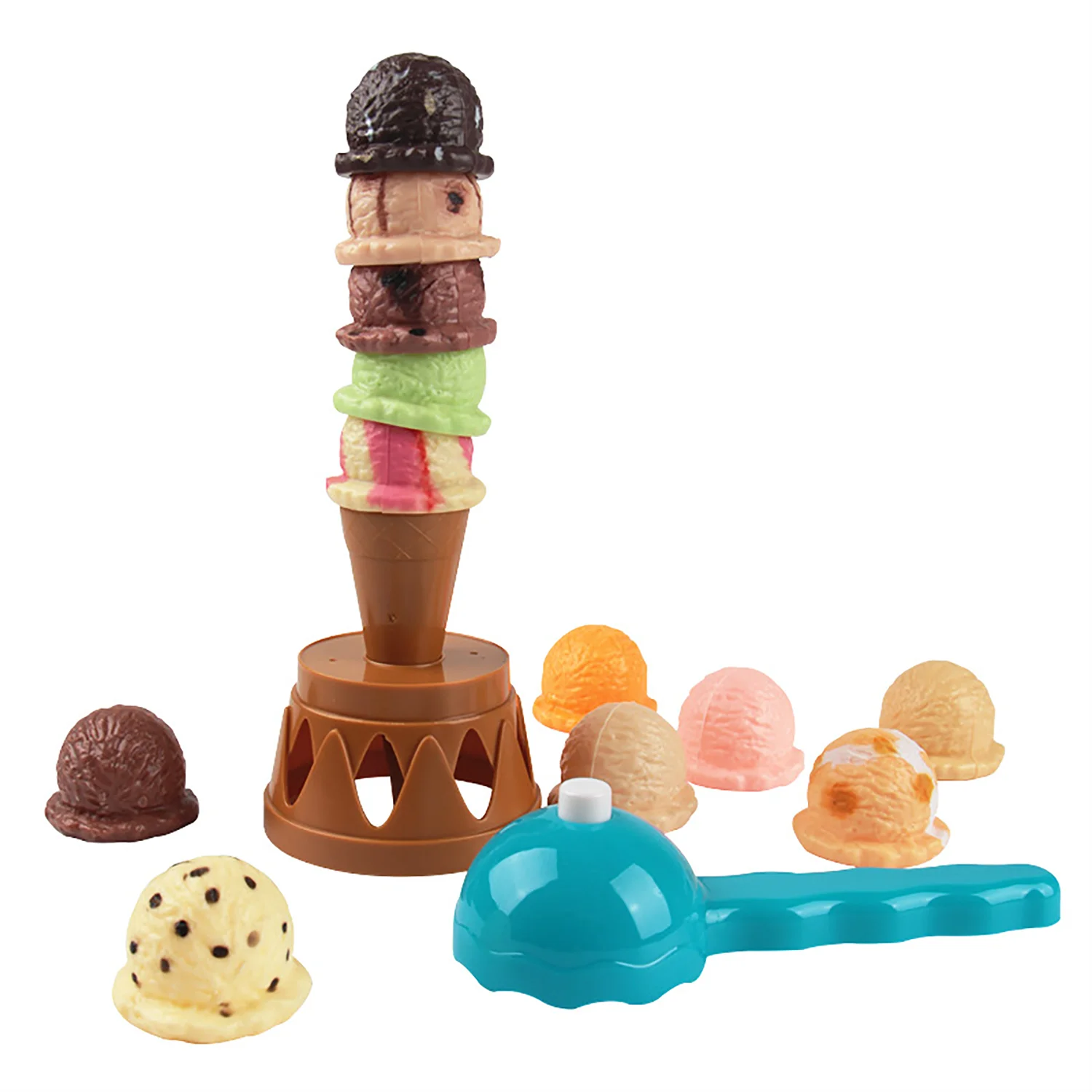 Simulated ice cream, ice cream balls, layered music, children's early education, playing house, kitchen, fun puzzle toys
