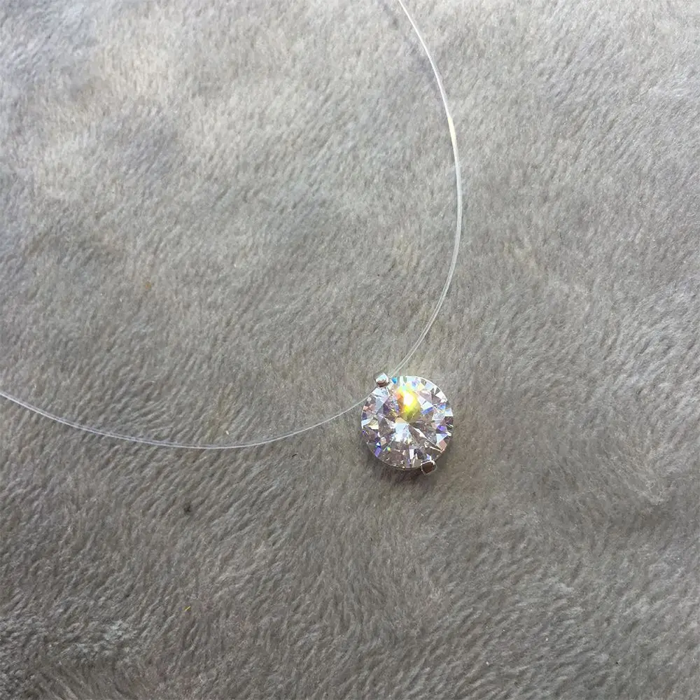 Fishline Clear Invisible Fishing Line Collar Transparent Jewelry Necklace Choker Pendant