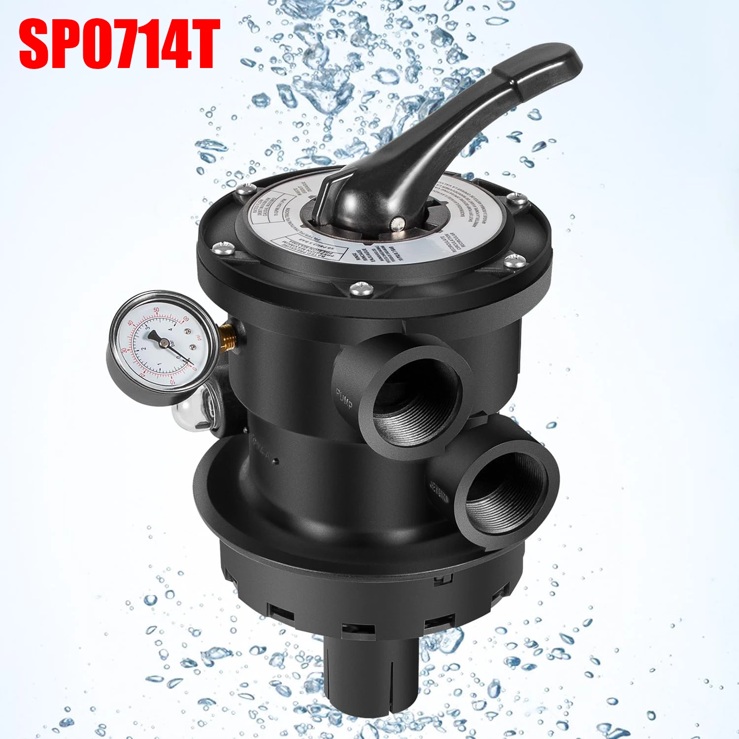 Replace Part for SP0714T VariFlo Top-Mount Multiport Valve Compatible with Hayward Above-Ground Pro- or VL Series Sand Filter