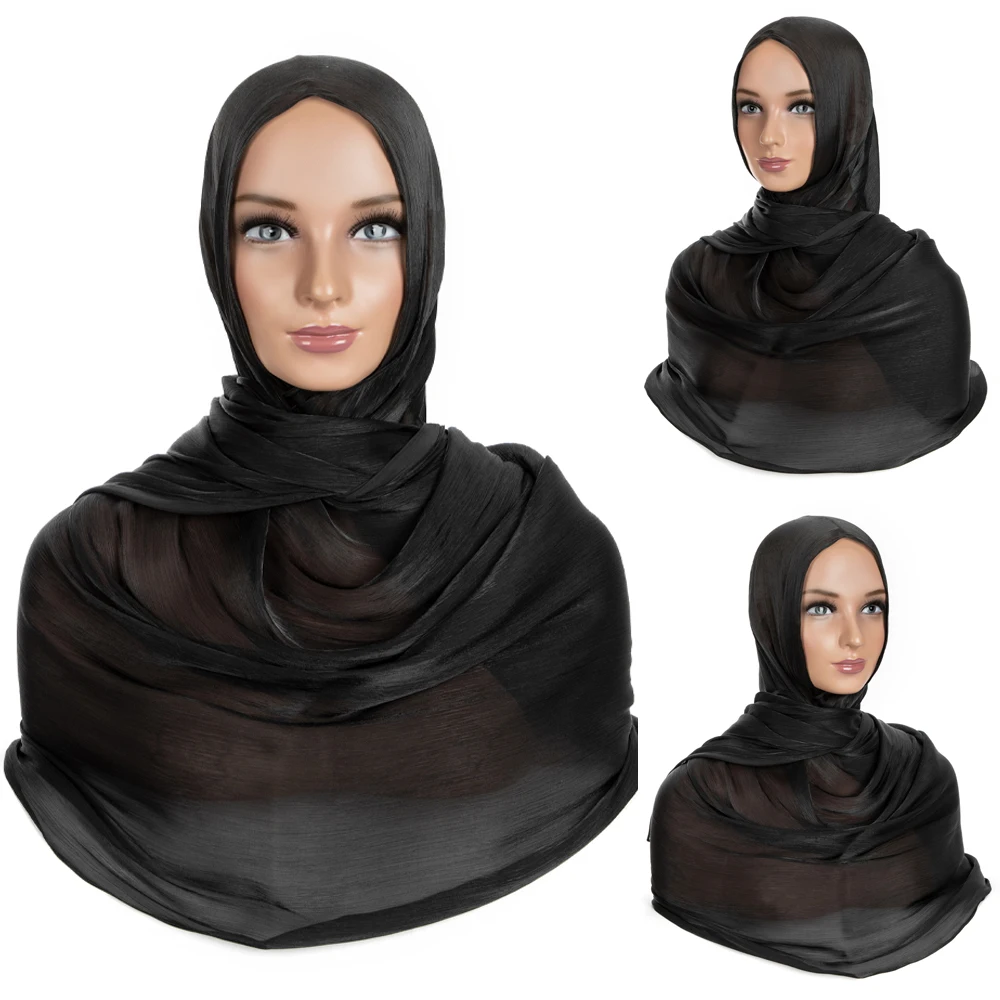 RIMAIRE Muslim Women Hijab Headscarf Made Of 2024 Latest Materials Island Silk Smooth And Breathable Bright Material Scarf