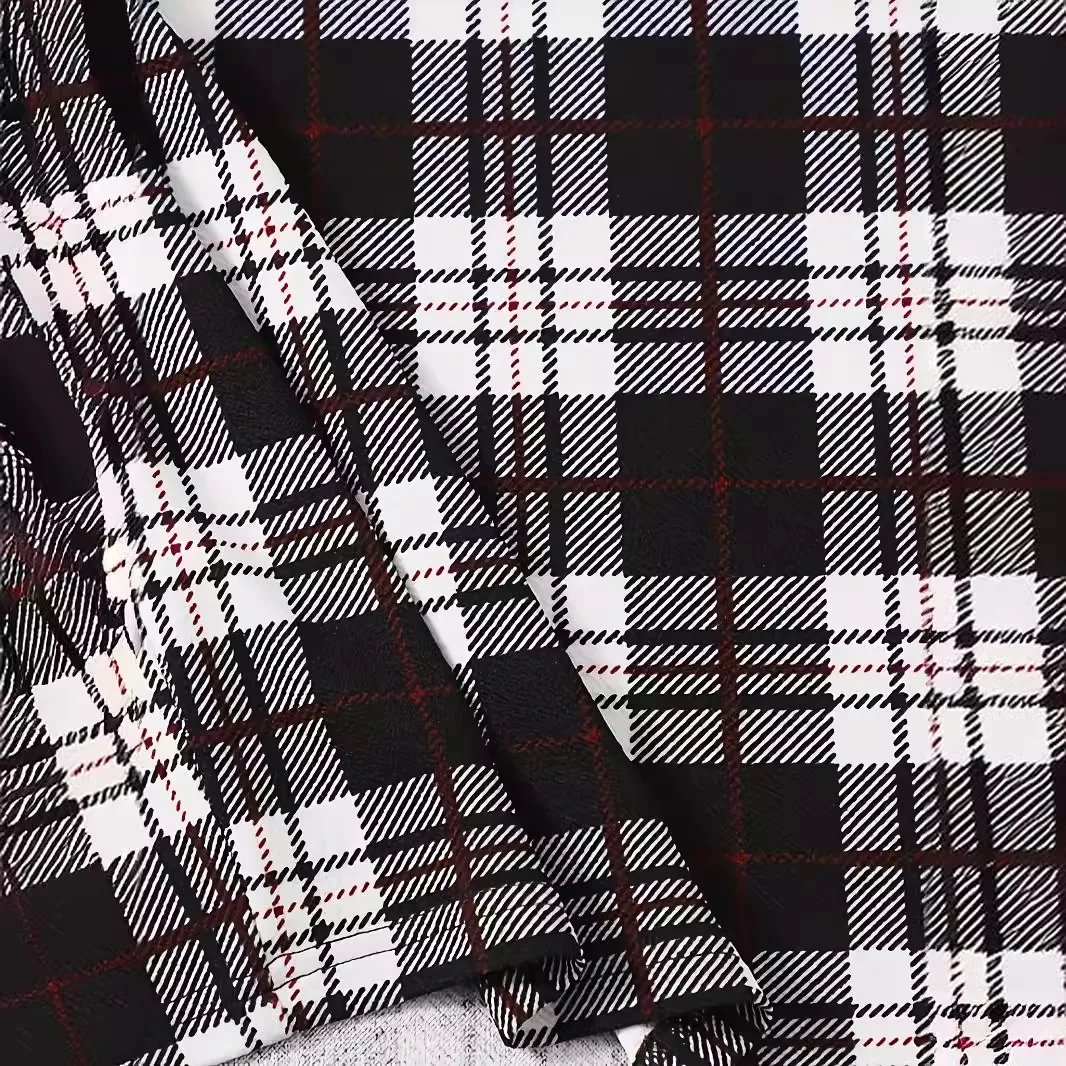 Saia midi xadrez de cintura alta feminina, ajuste fino na altura do joelho, estilo europeu americano para moda plus size