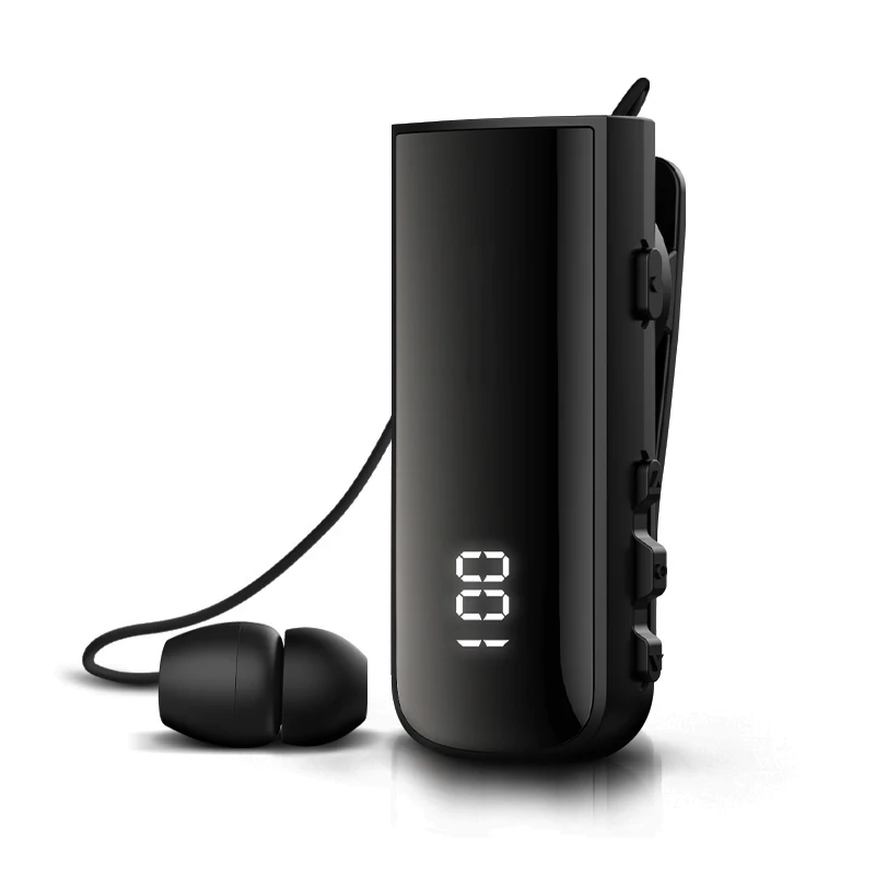 IPX7 Waterproof Noise Cancelling Wireless Bluetooth Headphone Call Remind Vibration Retractable Headset BT5.2 Talk 25 Hrs 170mah