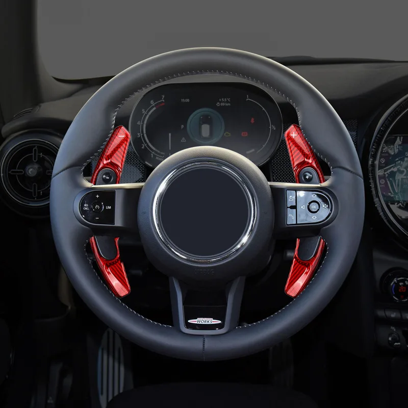 

Suitable For BMW Mini MINI Modified F54 F55 F56 F57 F60 Steering Wheel Carbon Fiber Paddle Shifters