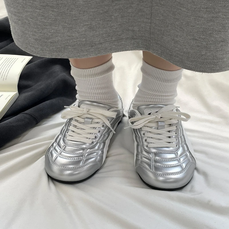 أحذية كاجوال نسائية من الجلد بنعل ناعم ومريحة وخفيفة الوزن - أحذية رياضية عصرية جديدة في الربيع والخريف. #5