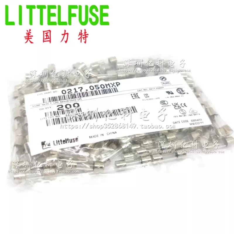 5pcs 0217.080MXP American Lite 5 * 20 glass fuse tube F80mAL250VP quick break 80mA/250V