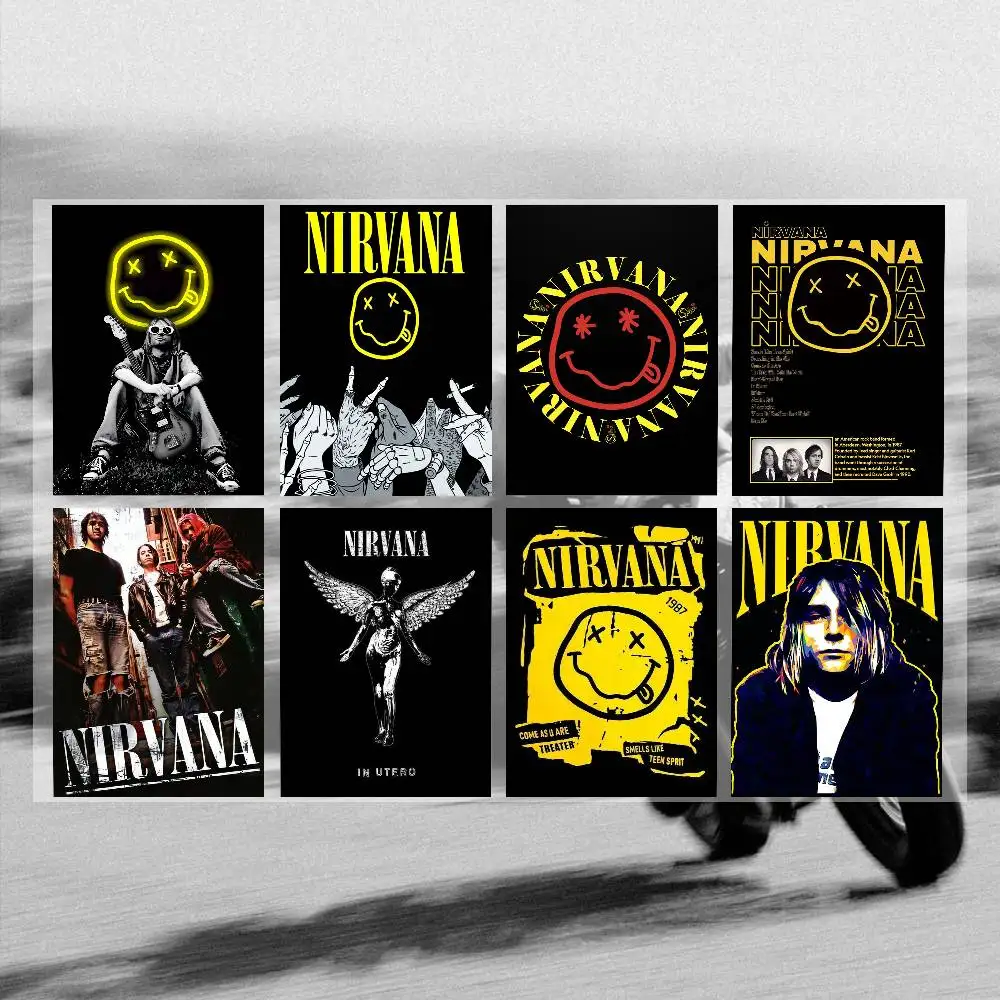 A-N-Nirvana-Rock-Band Stickers Moto Sticker Auto Body Bumper Windows Motorcycle Laptop Walls Vinyl Decal Car Tuning Accessories
