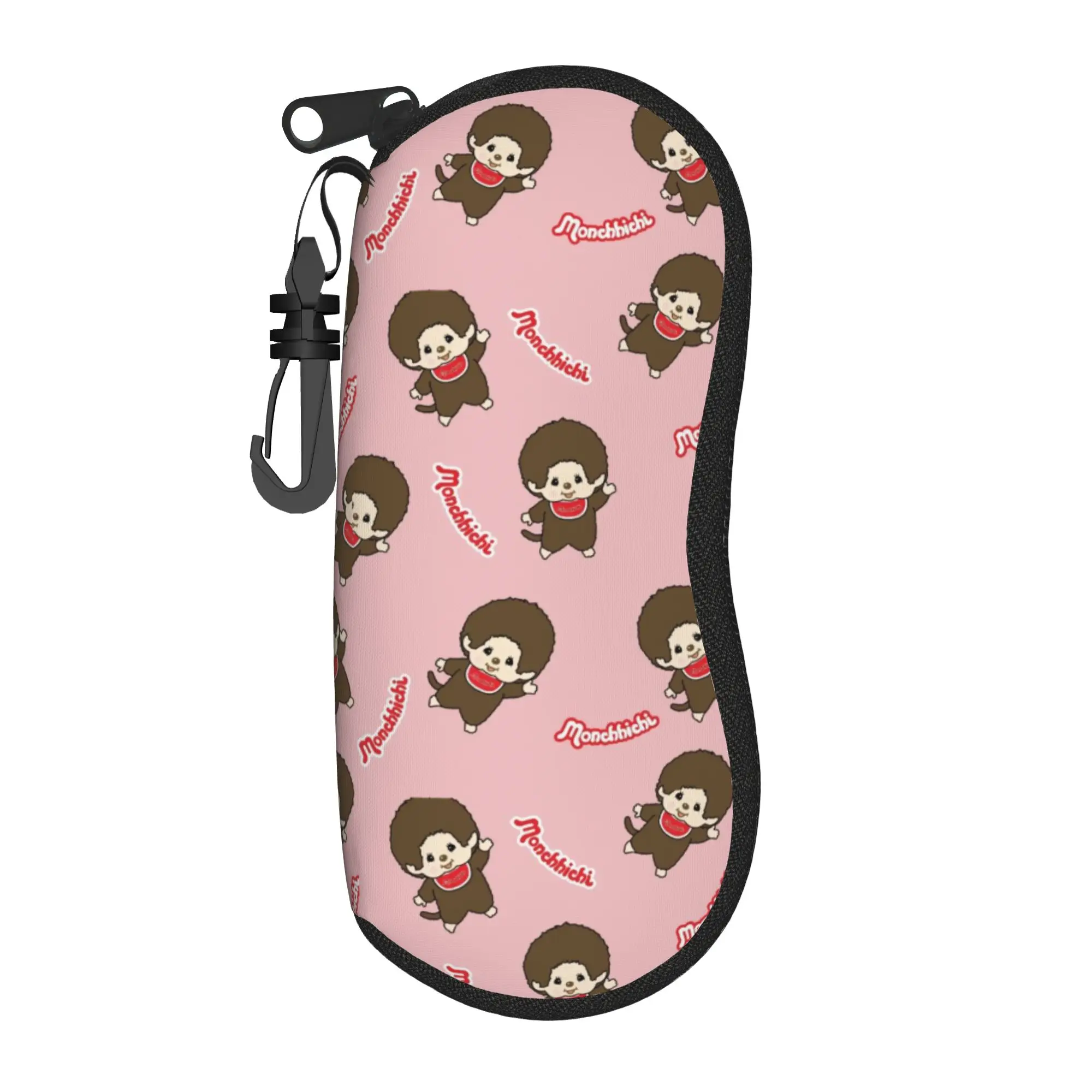Monchhichis Accessories Glasses Case for Girl Boy Student Zipper  Eyewear Storage Box Cartoon Sunglasses Box
