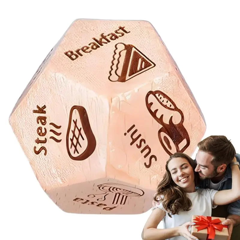 Food Decision Dice Decision Food Dice For Couples Fun Date Night Dice With Cute Patterns Multifunctional Dating Gift For New